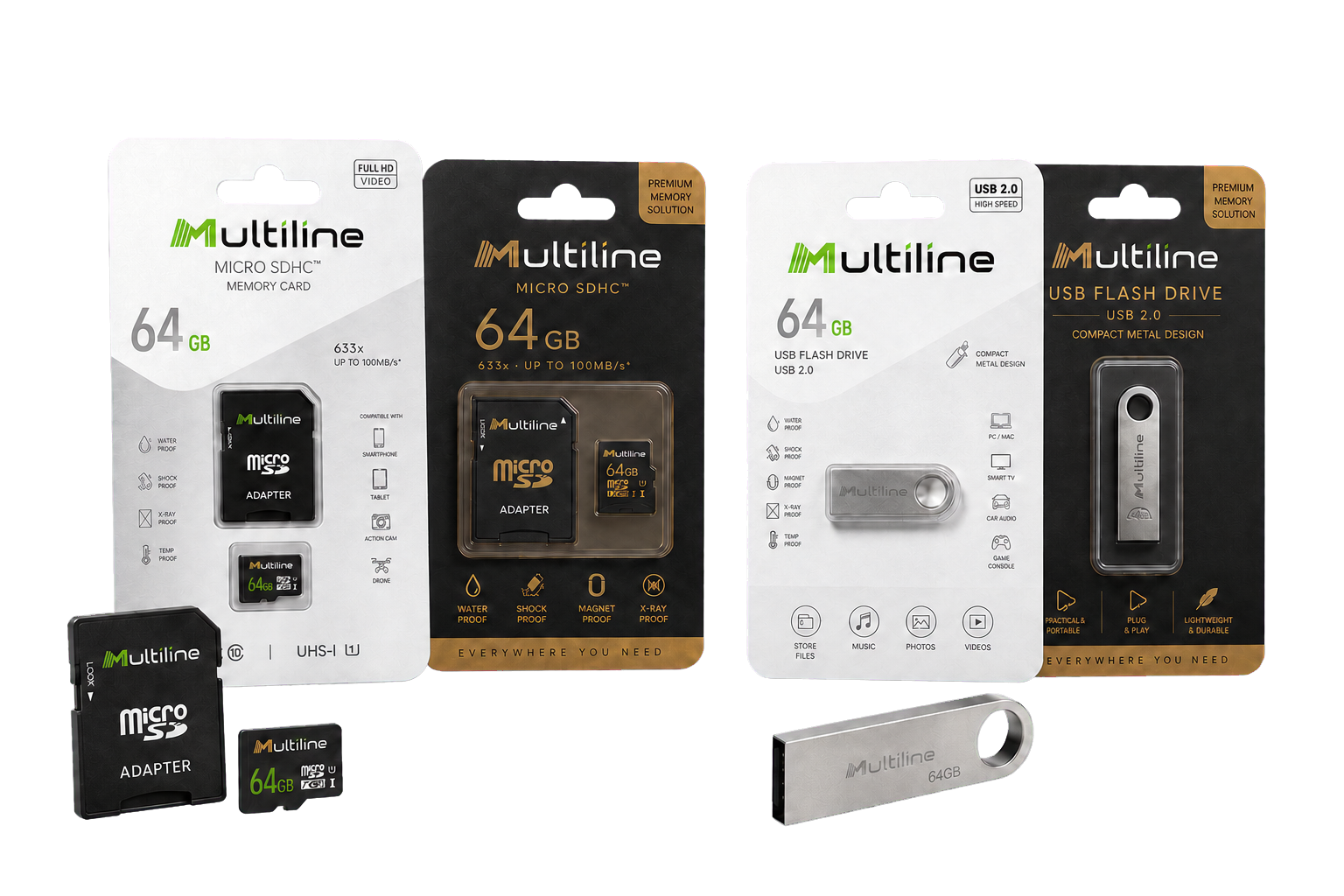 Multiline storage product collection